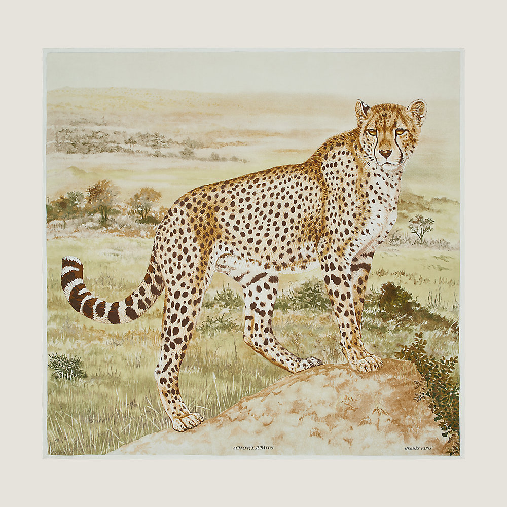 Acinonyx Jubatus wash scarf 140 | Hermès Singapore